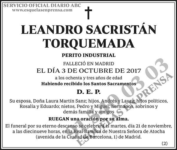 Leandro Sacristán Torquemada